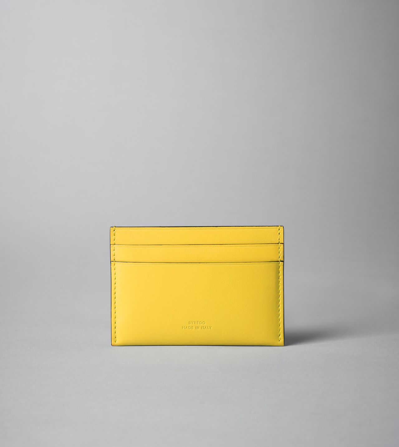Credit card holder in Yellow Leather
