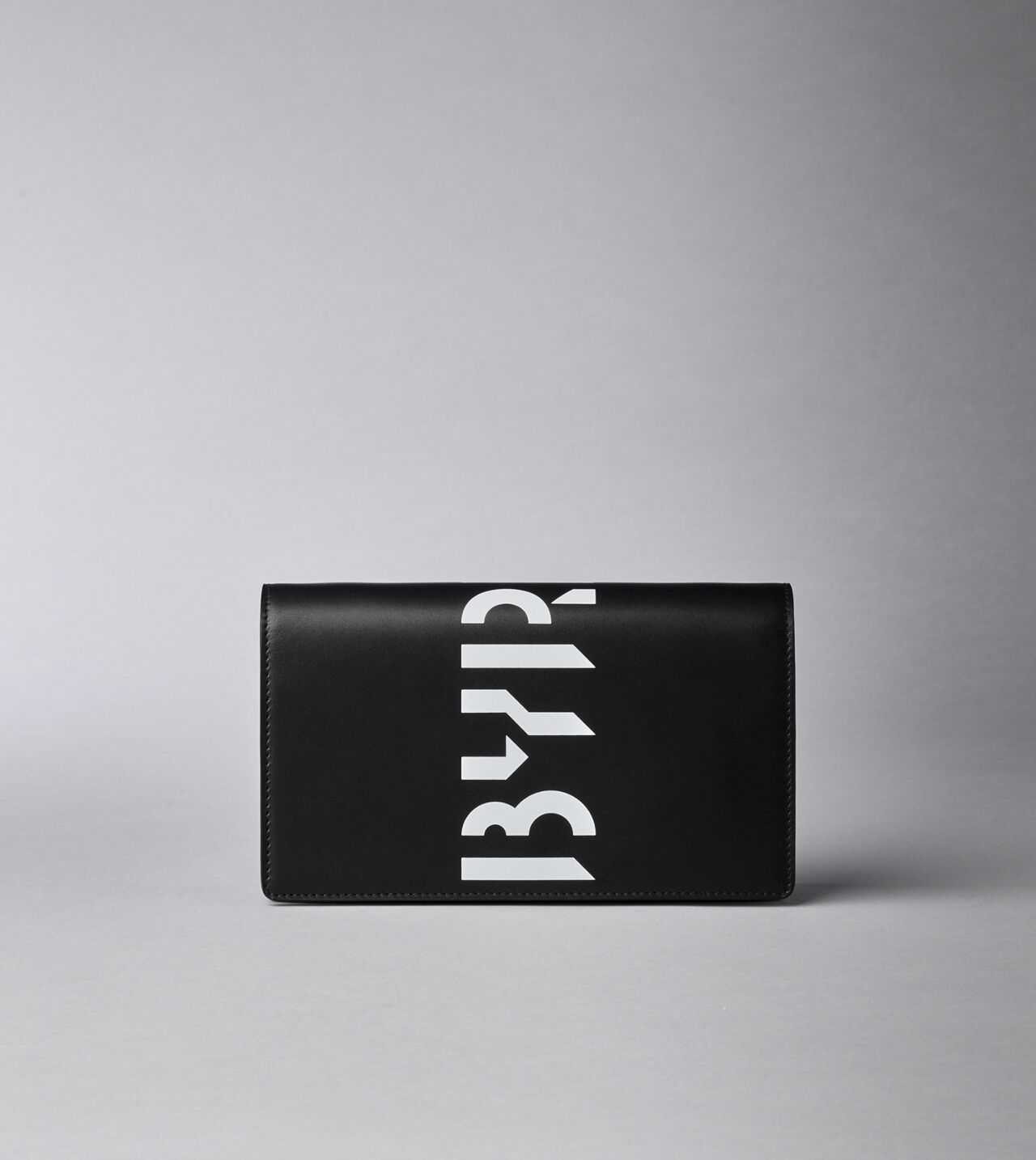 Wallet clutch in Black printed Leather