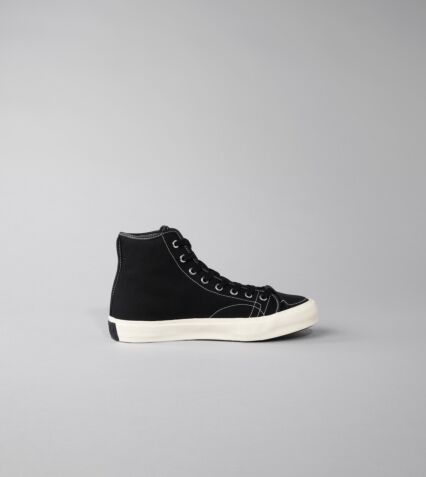 Black cotton canvas sneakers size 6