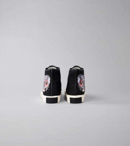 Black cotton canvas sneakers size 7