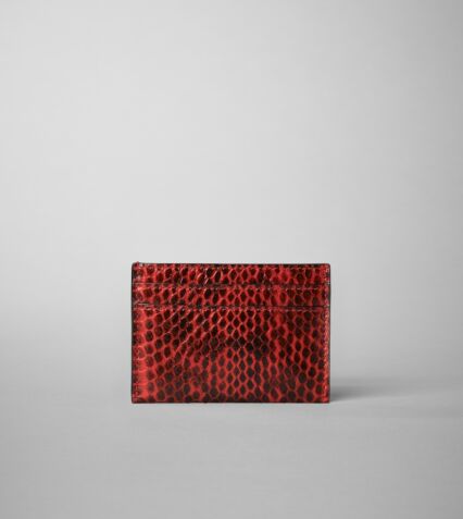 Picture of Byredo Credit card holder in Red elaphe snakeskin