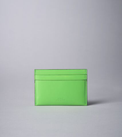 Credit card holder in Green Leather