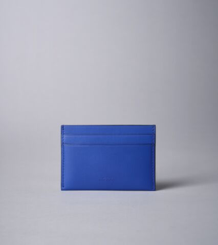 Credit card holder in Blue Leather